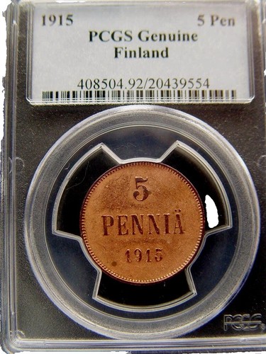 1917-S 50 Pennia FINLAND PCGS MS66 | eBay