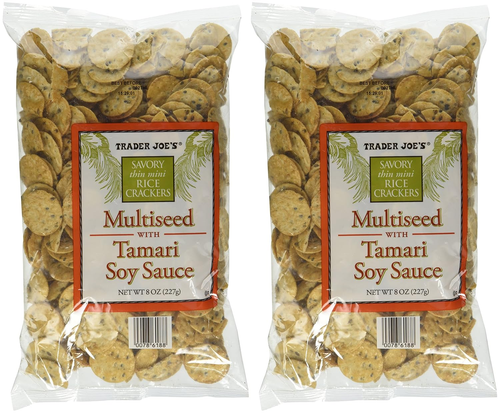 Trader Joe'S Multiseed with Soy Sauce Rice Crackers Pack of 2
