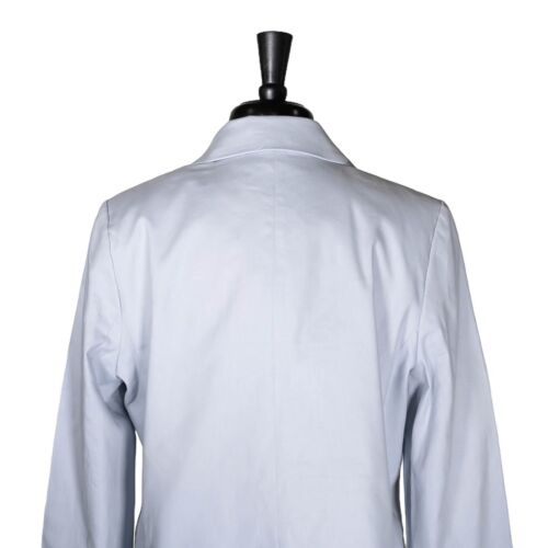 Banana Republic Women's Blazer Blue Linen Double Breasted Stretch Suit Jacket 12 - Picture 7 of 8