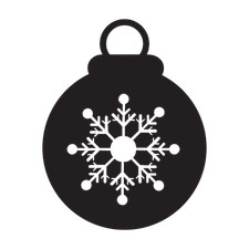 Ornament 1, snowflake Christmas, tree, vinyl decal, craft, sticker, holiday, car