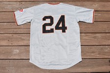 New  Willie Mays New York Giants 24 Gray Heavyweight Baseball Jersey Medium