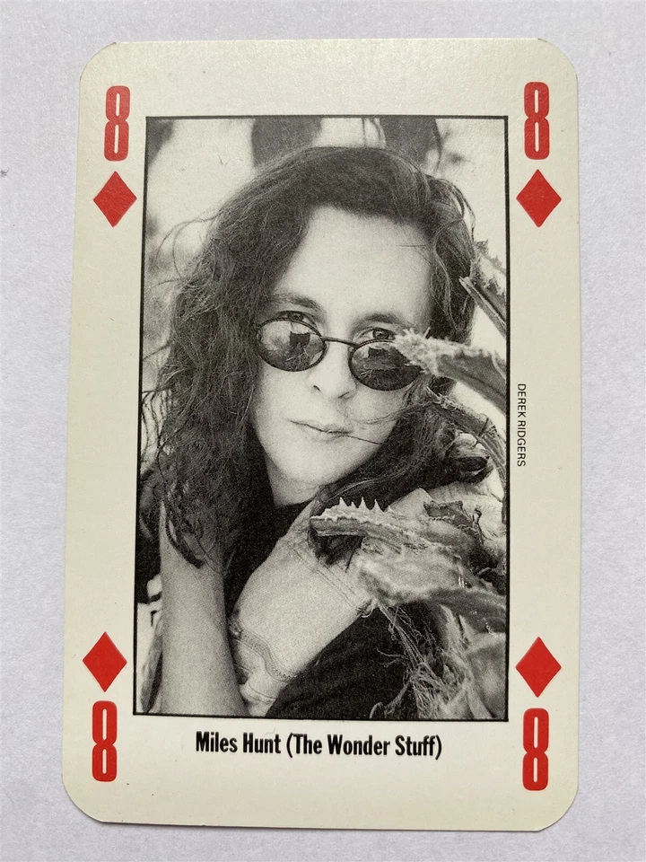 NME Playing Card Eight Of Diamonds Miles Hunt Wonder Stuff 