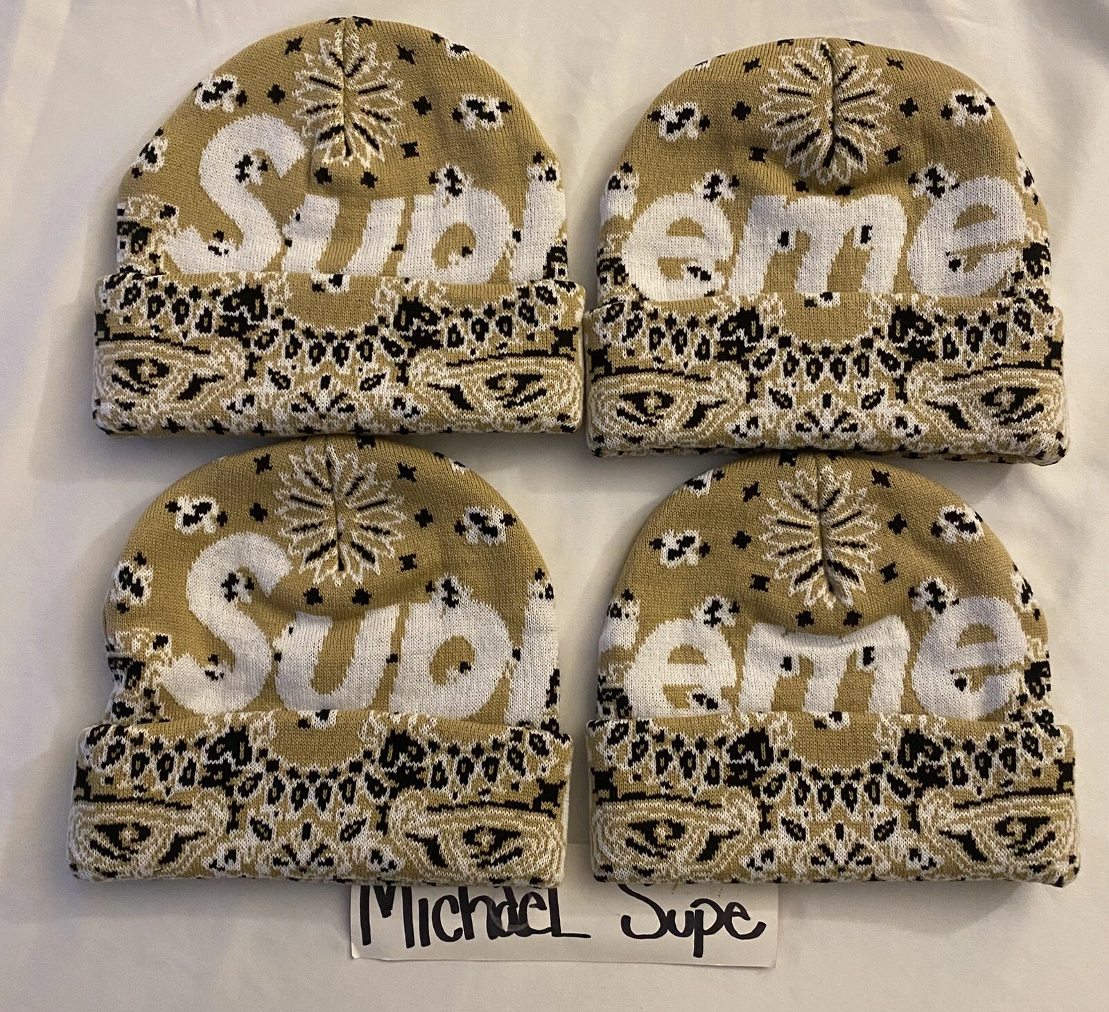Bonnet marron Supreme Big Logo Beanie FW24