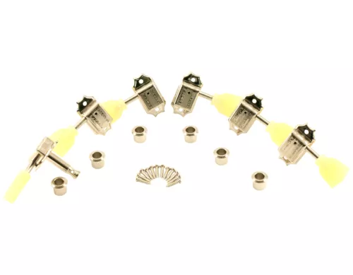 Kluson Nickel Supreme 18:1 ratio single ring tuners 3+3 fit Vintage Gibson 8.8mm