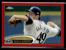 Yovani Gallardo #'d 01/25 - 2012 Topps Chrome Red Refractor SP #142 FIRST PRINT