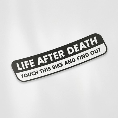 2x Aufkleber LIFE AFTER DEATH Motorrad Sticker Biker Fahrrad Auto FUN 11x2,5cm