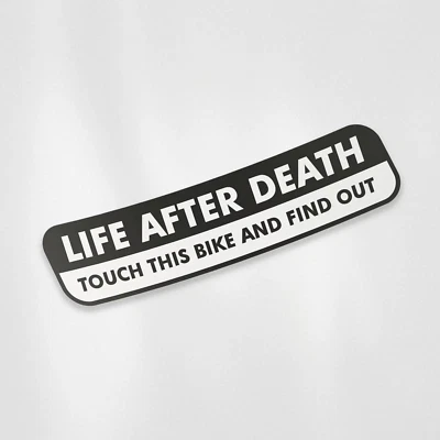 2x Aufkleber LIFE AFTER DEATH Motorrad Sticker Biker Fahrrad Auto FUN 11x2,5cm - Bild 1 von 3