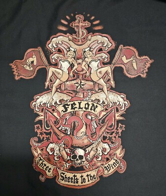 Felon Red Kap shirt 6XL dark gray Three Sheets To The Wind button short Sleeve 