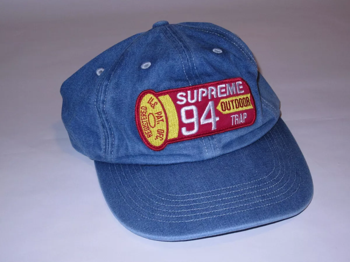 SUPREME NY Shell Patch 6 Panel Hat Cap DENIM Adjustable Strapback NEW! S/S  2021