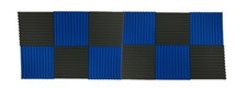 12 pcs Grey and Blue Acoustic Foam Panel Tile Wall Studio Sound Proof 12x12x1