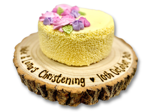 Soporte de pastel de madera personalizado para boda cumpleaños bautizo rebanada de tronco 3 tamaños - Imagen 5 de 22