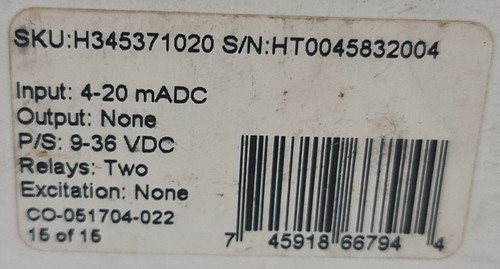 SIMPSON H345371020 DIGITAL PANEL METER S/N:HT0011123003 - Picture 4 of 9