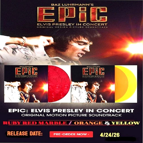 King ELVIS Presley in Concert EPiC 2LP Exclusive ORANGE CRUSH &LEMONADE 1 LEFT!