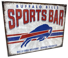 Buffalo Bills sports Bar Tin Sign wall decor 12.5" x 16" Made in USA