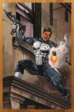 1993 Marvel Masterpieces Punisher/Loki Pinup Print Ad/Poster Joe Jusko Art 90s