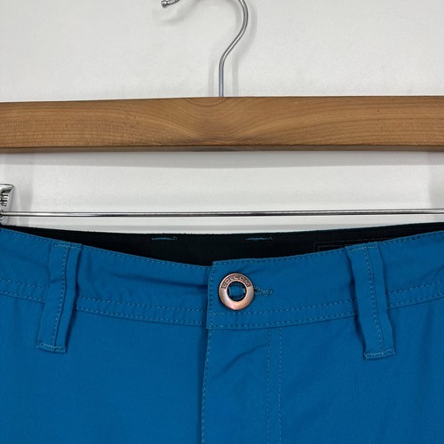 Volcom Chino Shorts Men's Size 32 Blue Flat Front Zip Fly Stretch - Picture 4 of 10