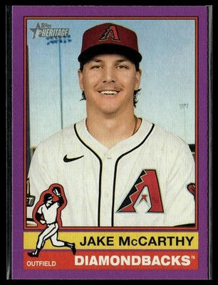 Jake McCarthy 2025 Topps Heritage Light Purple #473 Purple Arizona Diamondbacks