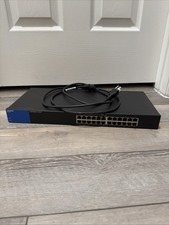 Linksys LGS124P 24-Port Business Gigabit PoE Switch - Black. Excellent con'd 