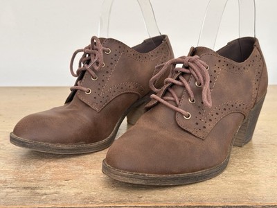 Rocket Dog Selina Brown Oxford Heels Women's Size 7