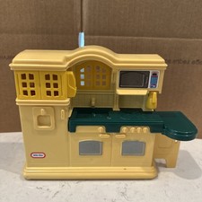 Vintage Little Tikes Dollhouse Furniture Kitchen With Microwave