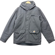 Carhartt Super Dux Relaxed Fit Insulated Hooded Jacket Gray OC5533-M Mens Small