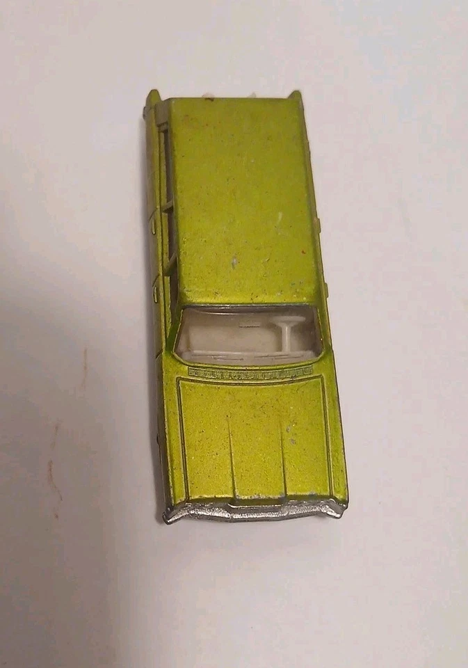 Caja de cerillas vintage Lesney No. 55 o 73 Mercury Station Wagon con perros verde Inglaterra Foto 4 de 4