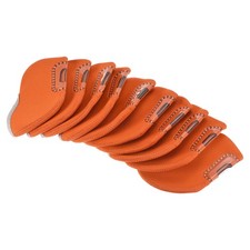10 Pack Golf Club Iron Head Covers Visible Window Protection Sleeve Orange