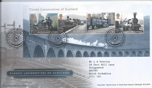 GB QEII 2012 Classic Locomotives of Scotland First Day Cover Tallents House