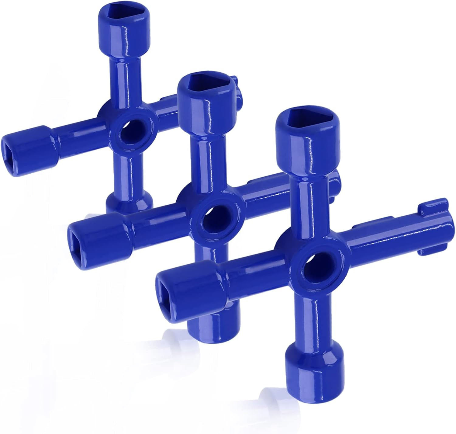 3pcs 4way Multifunctional Utilities Key Electric Cabinet Keys Triangle Square Wr