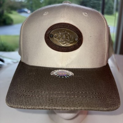 Super Bowl xxxv leather & metal logo Strap Back Hat