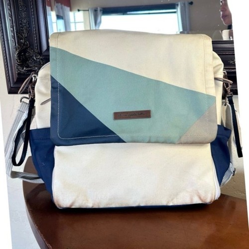 Petunia Pickle Bottom Navy and Teal AbundanceBoxy Backpack