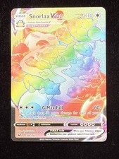 Snorlax Vmax NM LP Sword & Shield Base Set 206 Secret Rare Pokemon Swsh Rainbow on eBay