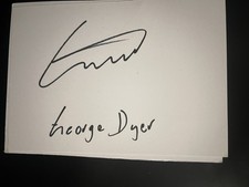 George Dyer / All Blacks Rugby Signed Card