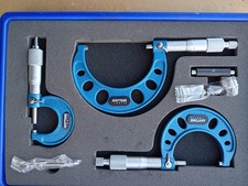 0-3'' Outside Micrometer Set .0001" Graduations Carbide Tip