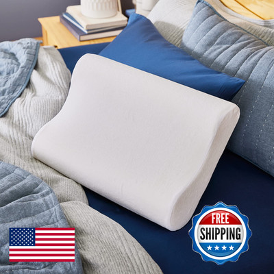 Sleep Innovations Memory Foam Contour Pillow Queen Size Head Neck And Shoulder