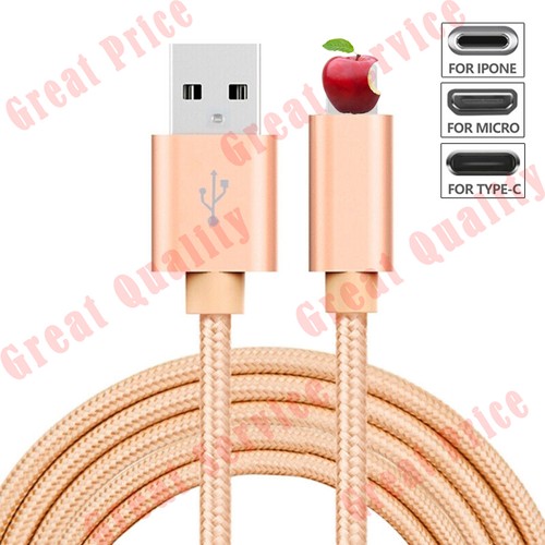 Câble USB tressé à charge rapide pour IPhone 14 13 12 / Android Type-c/micro usb - Photo 14 sur 18