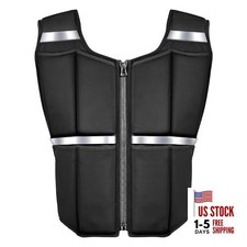 Adjustable Weighted Vest for Men Women, 19lb/35lb/45lb Rucking 2-35 LBS Black