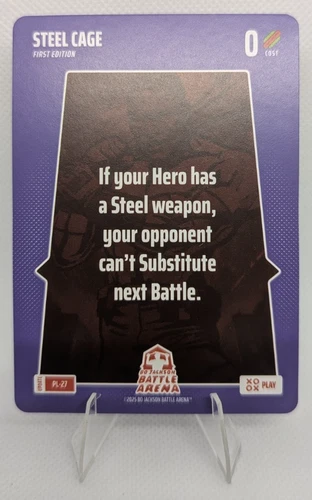 Steel Cage - Play Card #PL-27 - 2025 Bo Jackson Battle Arena BOBA First Edition