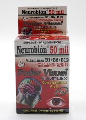 Neurobion 50mil/ Vitaminas B1+B6+B12/ Combate Los Fuertes Dolores de Cabeza
