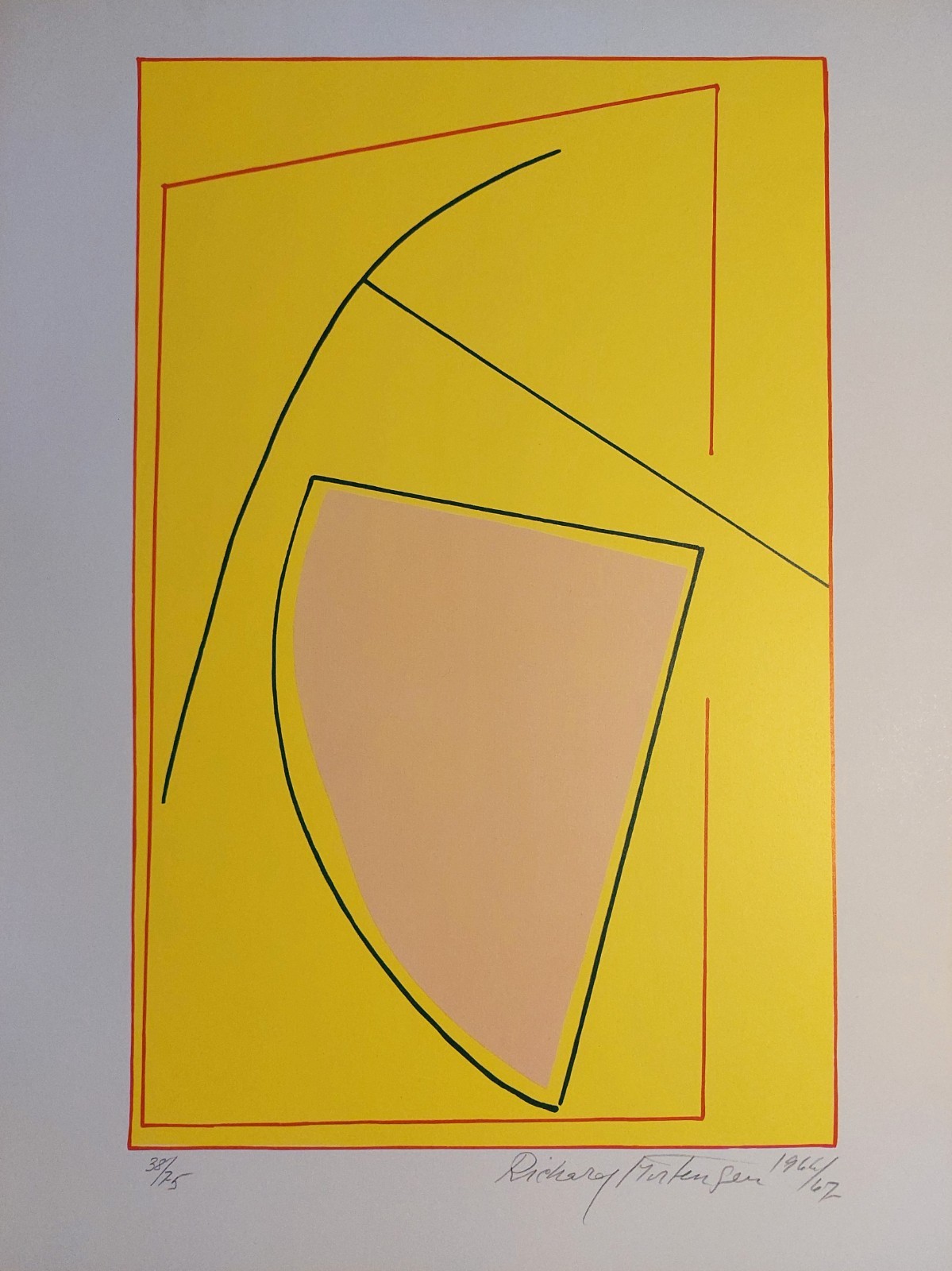 Richard MORTENSEN Offset lithograph in color, 1980, signed in print
