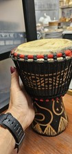 Djembe Height 10x6 Africa Beautiful Wood Base Used