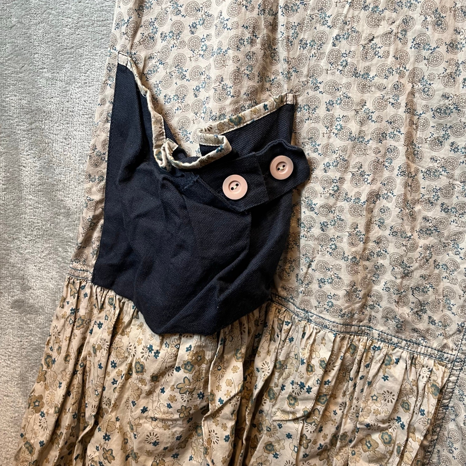 Animale Patchwork Boho Dress Ruffle Cottagecore P… - image 7