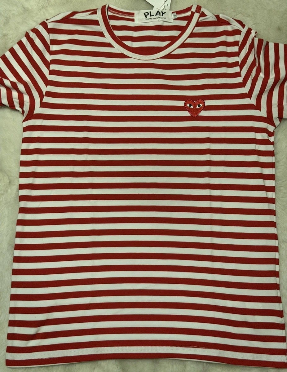 Comme Des Garcons Short Sleeve Striped T-Shirts for Men for sale