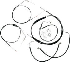 LA Choppers Black Cable & Brake Line Kit LA-8006KT-13B Made in USA