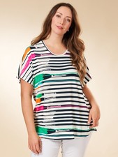 lea h. curve Damen Shirt kurzarm NEU in groß...