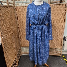 Ladies Long Blue Ditsy Floral Print Boho Maxi Dress Tamsy BNWT Size XXL HAI
