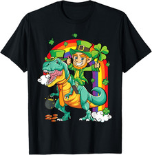 Dino St Patricks Day Shirt Toddler s Girl Leprechaun T Shirt