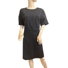 Ann Taylor Blue and Black Short Sleeve Dress Size 12 New