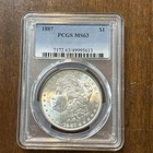 1887 Philadelphia Morgan Silver Dollar PCGS MS63 $1