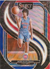 2024-25 Panini Select Bobi Klintman #190 Tri-Color Prizm SP RC Detroit Pistons